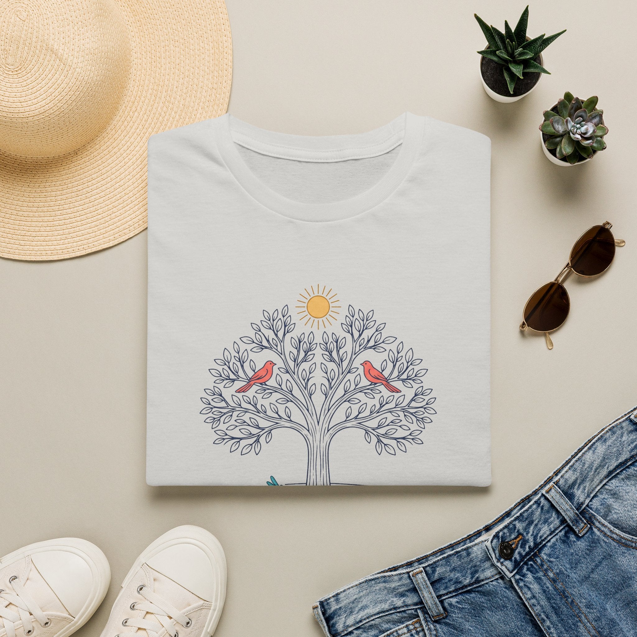 Tree of Lake Life Color T-Shirt